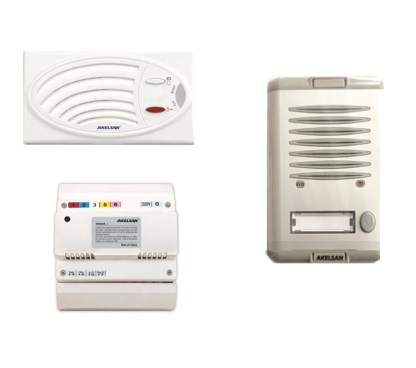 1 DAİRE KONUŞMALI DİAFON SETİ- TEKLİ ZİL PAKETİ
