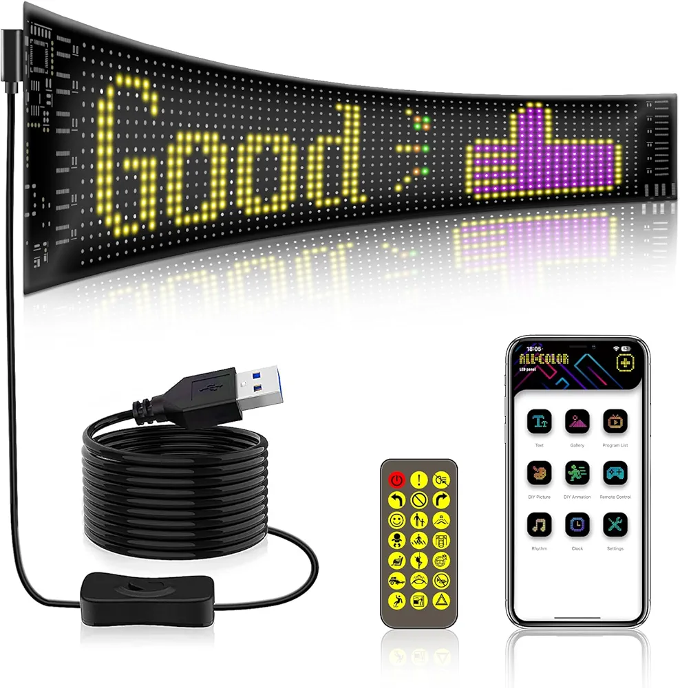 Cata CT-4568 Esnek LED Matrix Panel - Mobil Uygulama Destekli Kayan Yazı Tabela (5V Bluetooth)