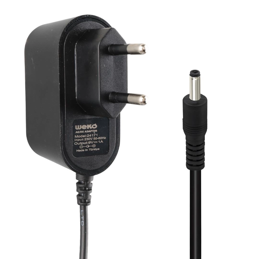 9 VOLT 1 AMPER PRİZ TİPİ ADAPTÖR 9V 1A
