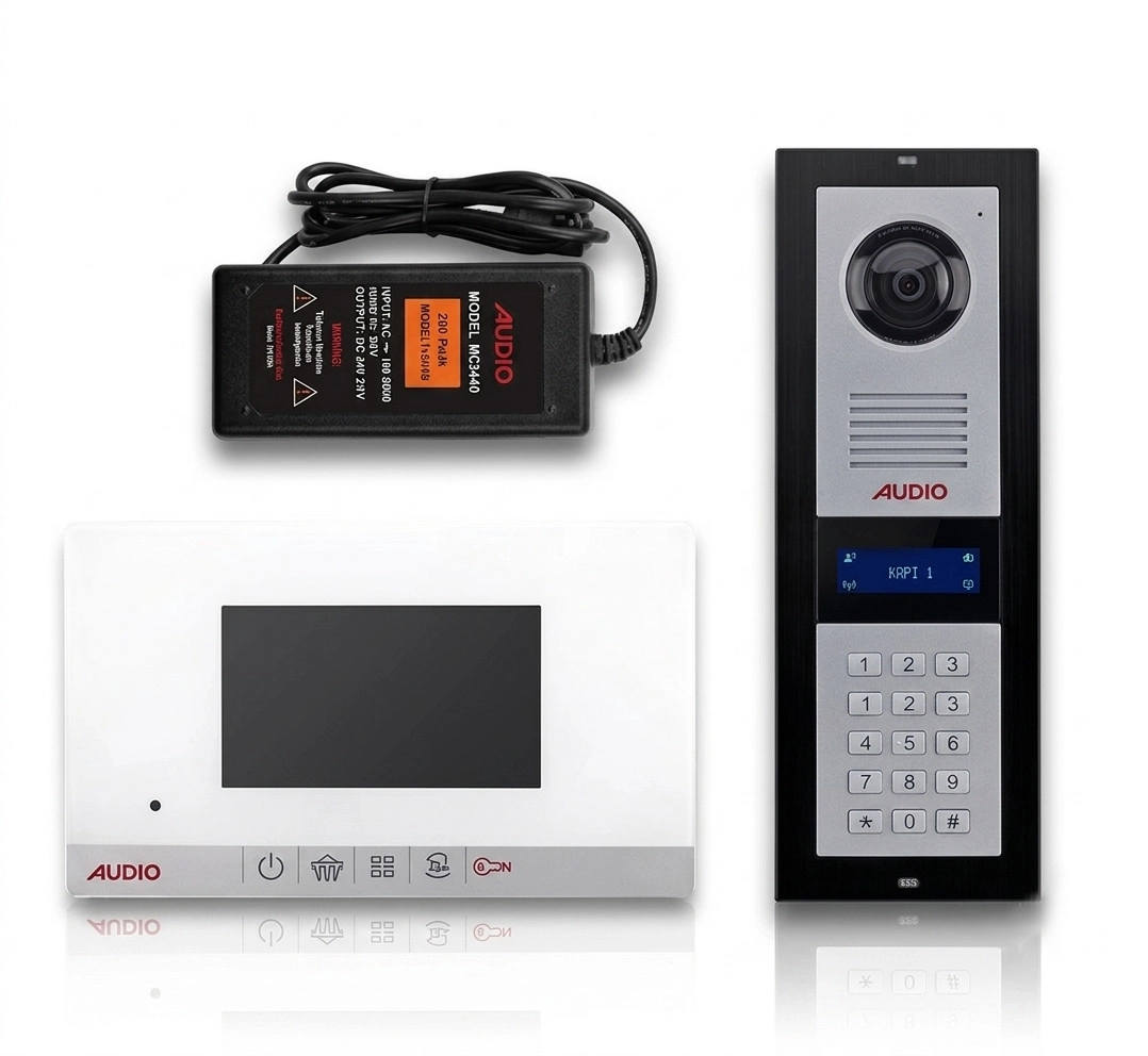AUDIO 12 DAİRE GÖRÜNTÜLÜ DİAFON SETİ ŞİFRELİ 12 DAİRE GÖRÜNTÜLÜ ZİL PAKETİ