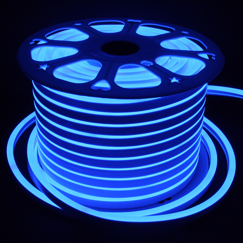 MAVİ NEON LED 1 METRE IP65 220 VOLT  8X16 MM