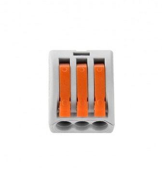 ﻿10 ADET X HOROZ CONNECTOR-3 WAGO TİPİ 3’LÜ KOMPAKT BUAT KLEMENSİ 0,08 - 4Mm2