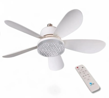 RBR TAVAN VANTİLATÖRLÜ LED AMPUL KRİSTAL FAN LED AMPUL 3 RENK