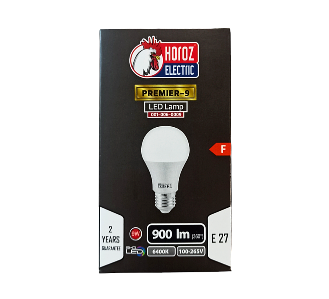 HOROZ PREMIER-9 9 WATT LED AMPUL 6400K BEYAZ 