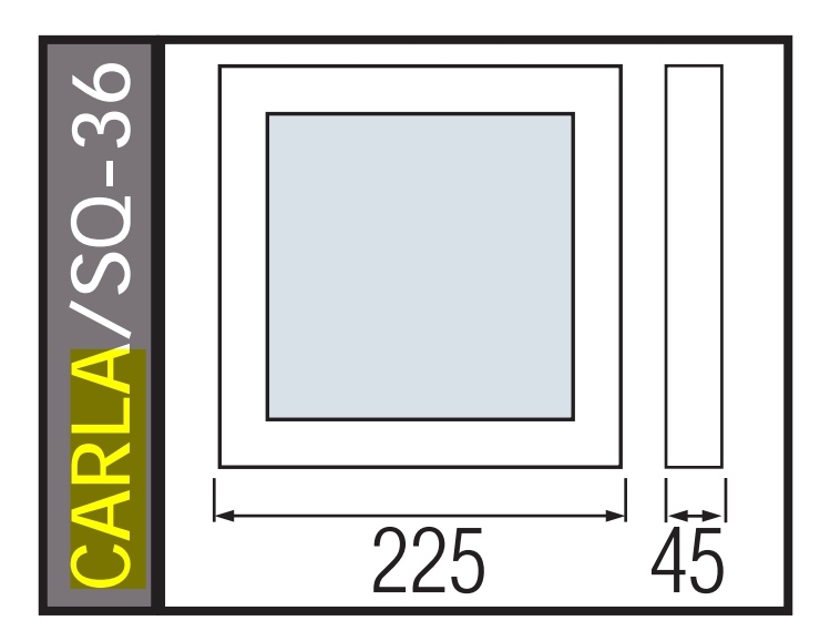 HOROZ CARLA 36SQ SIVA ÜSTÜ KARE LED PANEL BEYAZ 7000K 016-059-0036