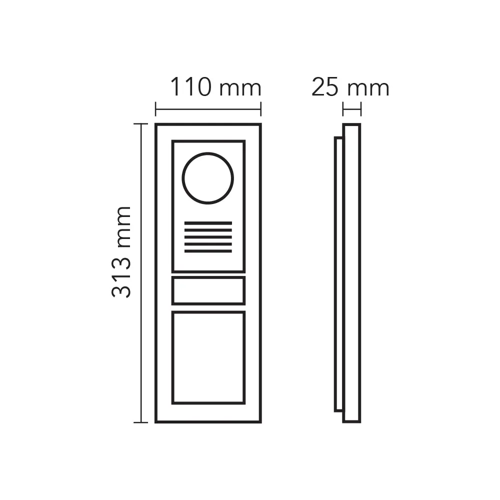 AUDIO 003003 KART OKUYUCULU GÖRÜNTÜLÜ ZİL PANELİ 2 SATIR LCD (KARTLI VE ŞİFRELİ ZİL PANELİ)