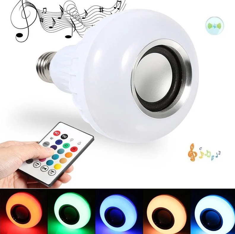 BLUETOOTH HOPARLÖRLÜ RGB KUMANDALI LED AMPUL