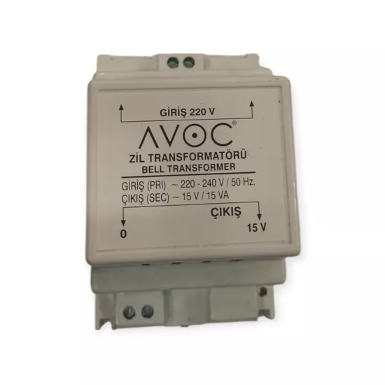 AVOC ZİL TRAFOSU 15V 15W