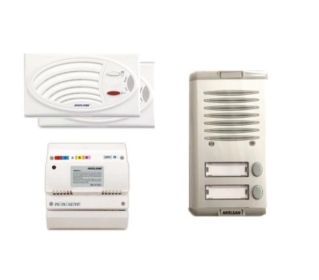 2 DAİRE KONUŞMALI DİAFON SETİ- İKİLİ ZİL PAKETİ