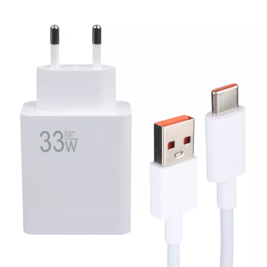 WEKO M11 33W TURBO USB ŞARJ BAŞLIK ADAPTÖRÜ + TYPE-C KABLO