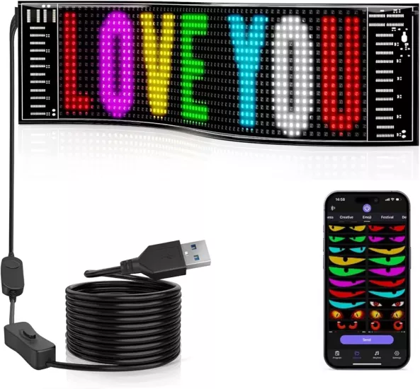 Cata CT-4568 Esnek LED Matrix Panel - Mobil Uygulama Destekli Kayan Yazı Tabela (5V Bluetooth)