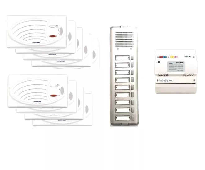 9 DAİRE KONUŞMALI DİAFON SETİ- DOKUZLU ZİL PAKETİ