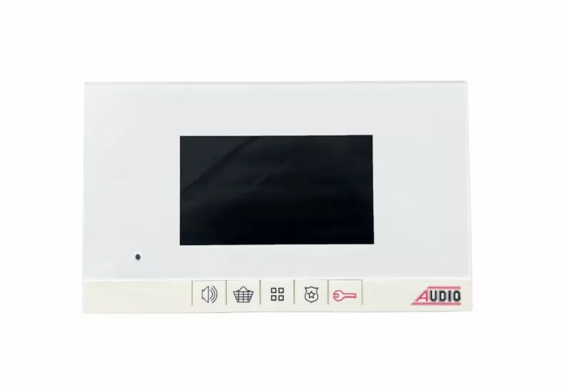 AUDIO 001198B 4.3 İNÇ GÖRÜNTÜLÜ DİAFON (MEKANİK BUTONLU BEYAZ)