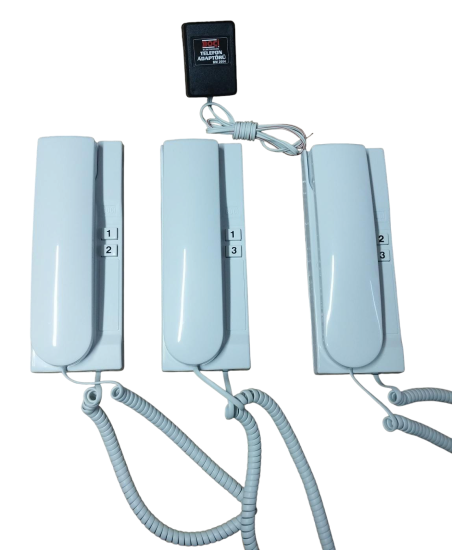 BT 103 ADAPTÖRLÜ ÜÇLÜ TELEFON SETİ 3 LÜ ACİL HABERLEŞME SETİ