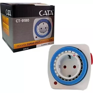 CATA CT-9180 PRİZ TİPİ MEKANİK ZAMAN SAATİ TIMER ZAMANLAYICI