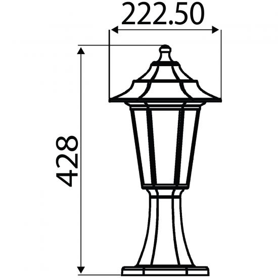 HOROZ BEGONYA-1 BAHÇE ARMATÜRÜ SİYAH  400-010-116