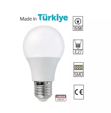 HOROZ EKOLA 9 WATT LED AMPUL 4000K ILIK BEYAZ 