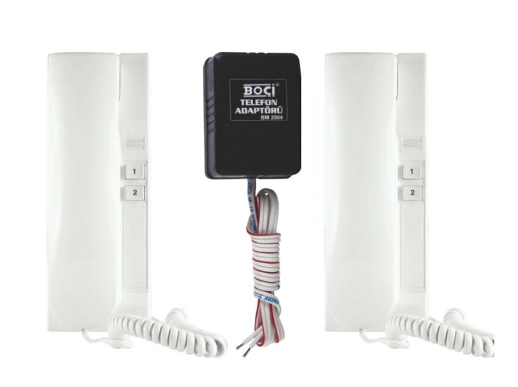 BT 102 ADAPTÖRLÜ İKİLİ TELEFON SETİ 2 Lİ ACİL HABERLEŞME SETİ