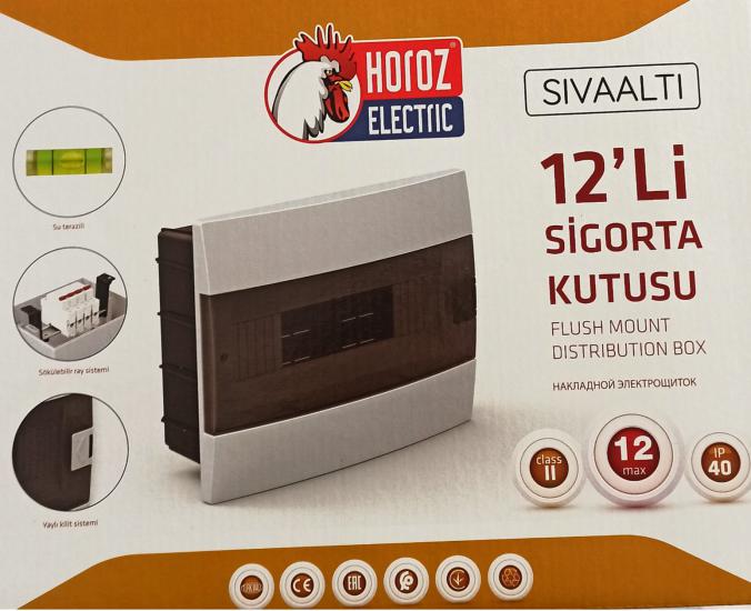 HOROZ 12 Lİ SİGORTA KUTUSU SIVA ALTI ONİKİLİ 600-000-121