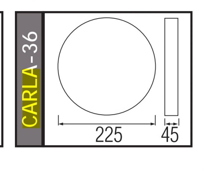 HOROZ CARLA 36 SIVA ÜSTÜ LED PANEL BEYAZ 7000K 016-058-0036