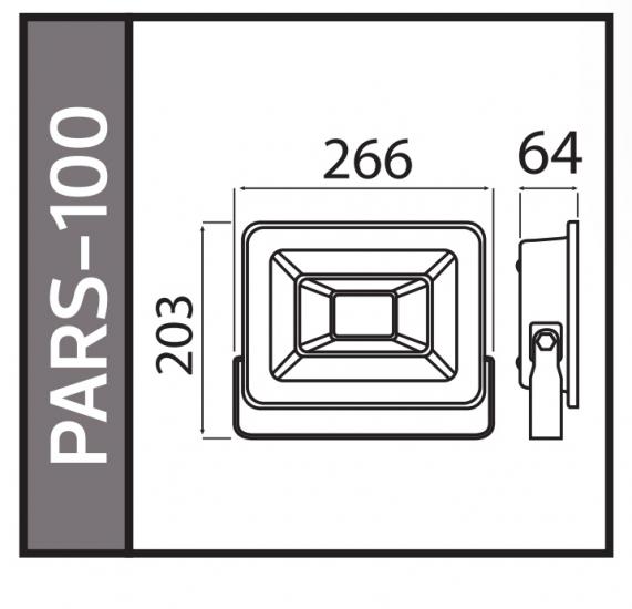 HOROZ PARS-100 LED PROJEKTÖR BEYAZ 100 WATT 6400 K 068-008-0100