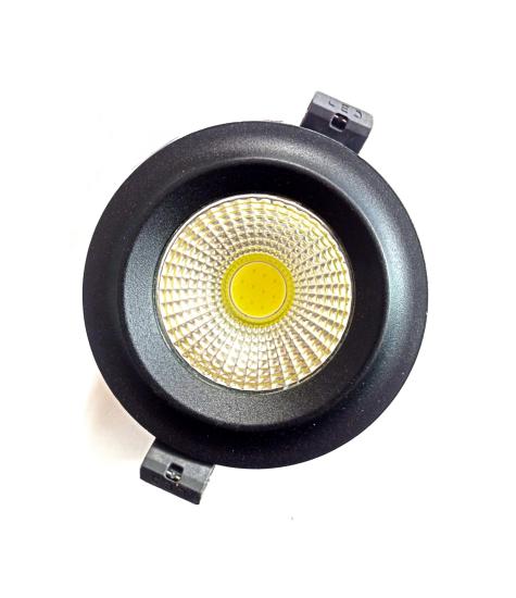 SİYAH LED SPOT 5W SIVA ALTI DÖKÜM KASA BEYAZ IŞIK 6500K 
