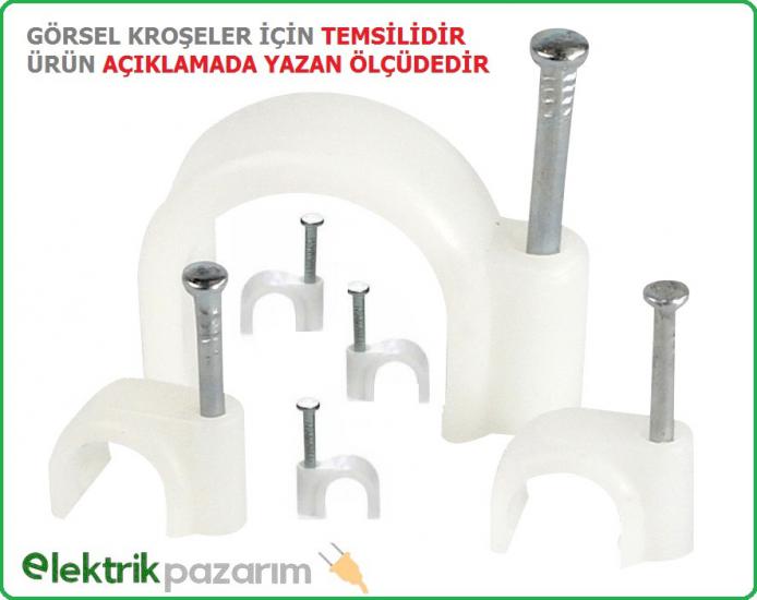 1 NUMARA BETON ÇİVİLİ KROŞE 1NO KABLO TUTTURMA KROŞESİ (100 ADET =1 PAKET)