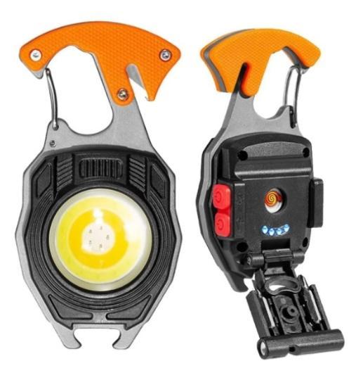 KEYCHAIN LED ANAHTARLIK ÇOK AMAÇLI IŞILDAK ŞARJLI ÇAKMAKLI EL FENERİ KAMP LAMBASI