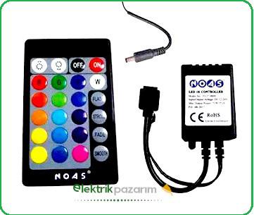 RGB LED KUMANDASI 6 AMPER -IR 24 TUŞLU RGB KONTROL KUMANDASI NOAS