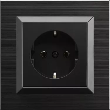 OVİVO QUANTUM SİYAH TOPRAKLI PRİZ SIVA ALTI ÇERÇEVE DAHİL