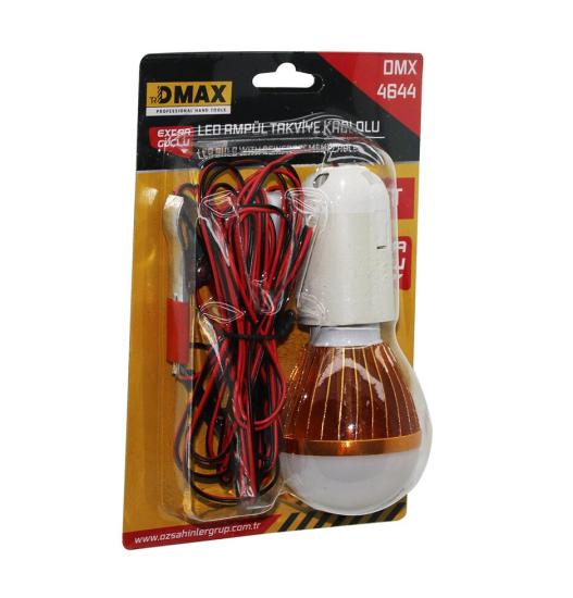 AKÜ TAKVİYE KABLOLU AMPUL 12 VOLT E27 DUYLU LED AMPUL 5 WATT 