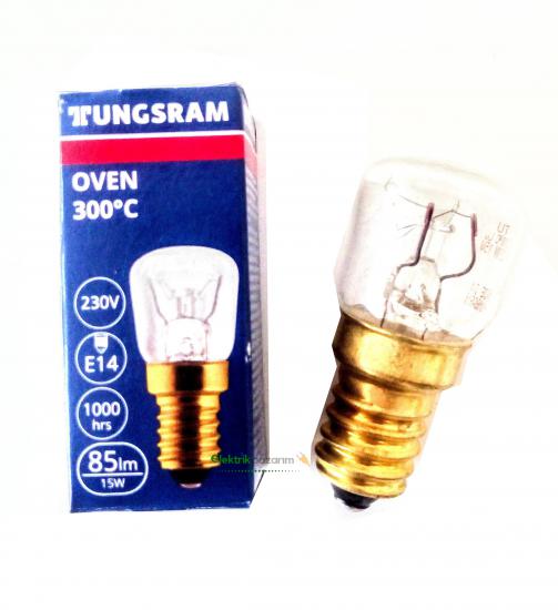 5 ADET X FIRIN AMPULÜ TUNGSRAM GENERAL 15W 300 DERECE 85LM