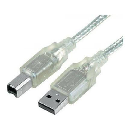USB 2.0 YAZICI KABLOSU ŞEFFAF/ SİYAH 1.2 MT