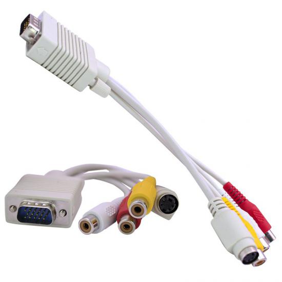 VGA 3RCA+S VIDEO KABLO 30CM