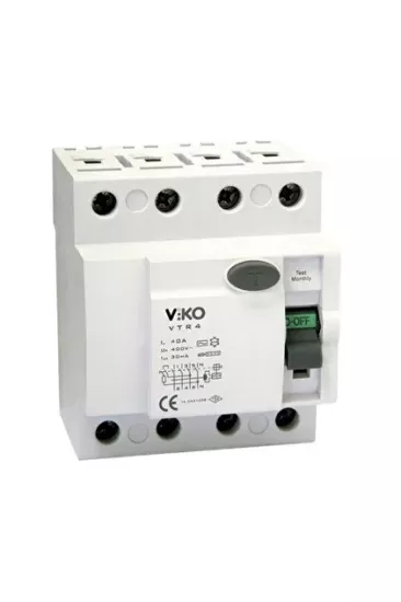 VİKO 4X40A 30mA KAÇAK AKIM KORUMA RÖLESİ 6KA