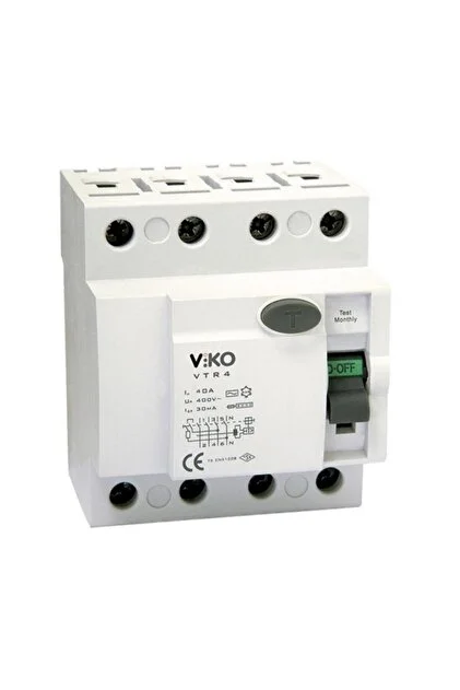 VİKO 4X40A 300mA KAÇAK AKIM KORUMA RÖLESİ 6KA