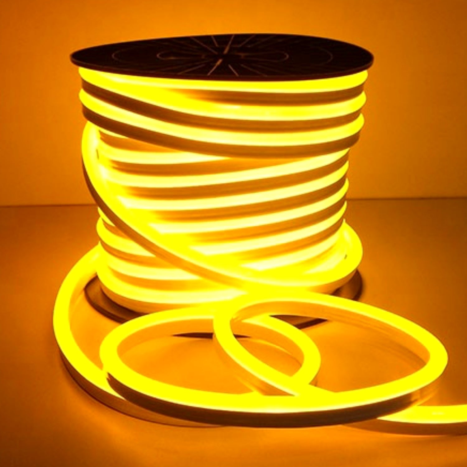 AMBER NEON LED 1 METRE IP65 220 VOLT  8X16 MM